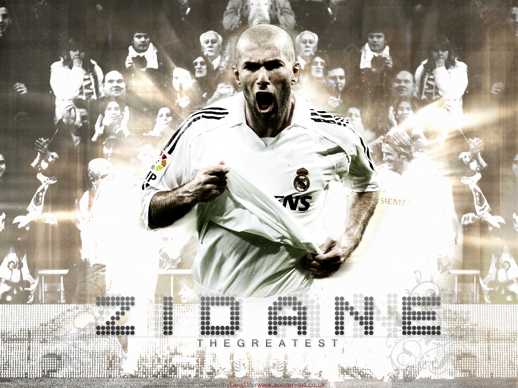 Zinedine Zidane football poster